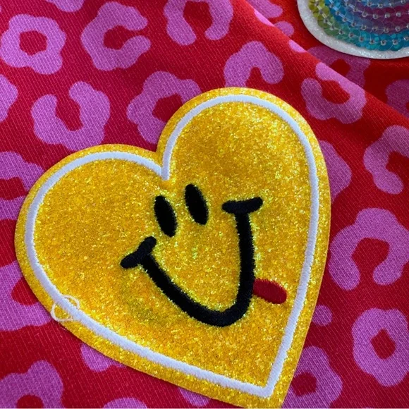 Rare Editions Toddler Girls Leopard Print Patches Dress Pink/Red NWT NEW - Picture 12 of 15